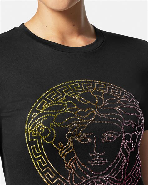 versace medusa t shirts|Versace crystal medusa t shirt.